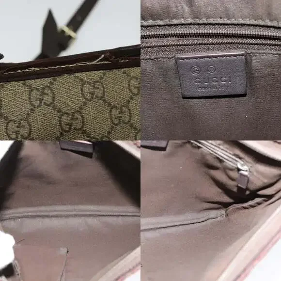 GUCCI GG Supreme Shoulder Bag Pvc Outlet Beige Silver - Picture 11 of 12